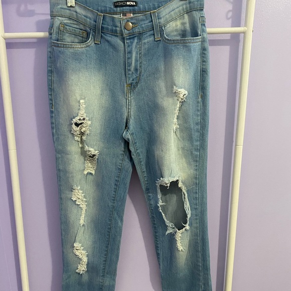 Fashion Nova Glistening Jeans - Picture 1 of 5